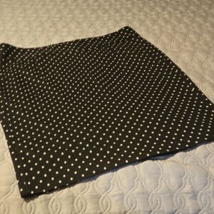 Lane Bryant Black and White Mini Pencil Skirt Polka Dot